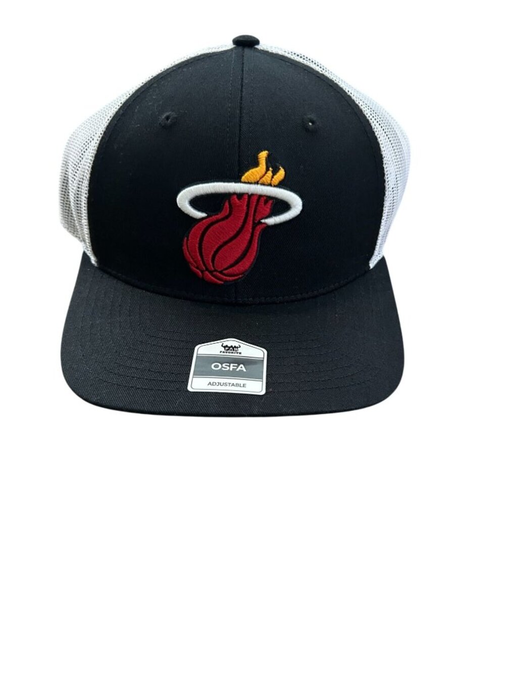 NWT Miami Heat Black & White Trucker Hat OSFA Snapback MSRP $19.99
